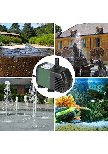 Yaozixa "25w 1500l/saat Dalgıç Su Pompası - Akvaryum, Çeşme Ve Bahçeler İçin 2 Nozullu Kompakt Model"