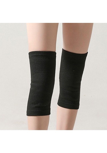 Yuntech01 Kışlık Unisex Dizlik - Kalın Polar Astarlı, Eklem Koruma, Esnek Ve Rahat, Koşu Ve Spor İçin, Siyah Siyah