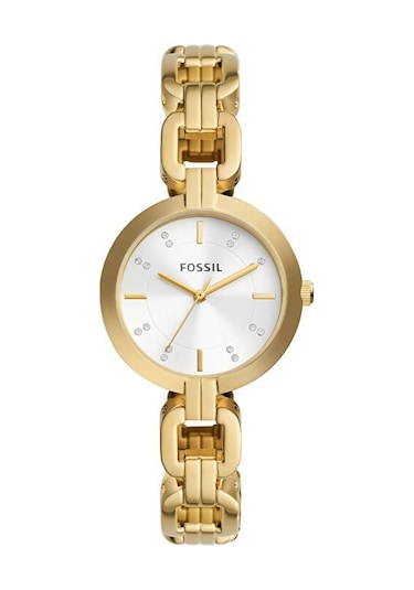 Fossil Fbq3852 Quartz Çelik Altın Rengi Beyaz 32 Mm Kadın Kol Saati