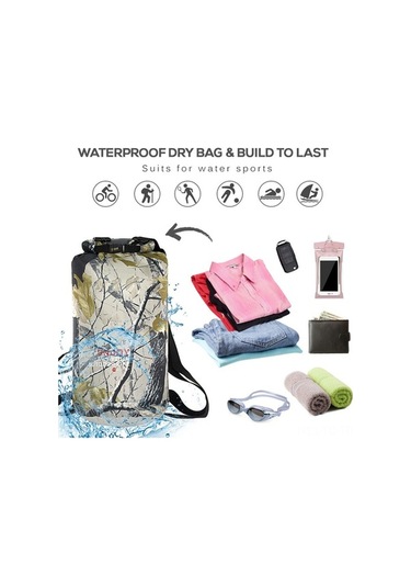 Novahub Su Geçirmez 20l Sırt Çantası - Kamp, Deniz Ve Doğa Sporları İçin Yeşil Renk Taş - Yeşil