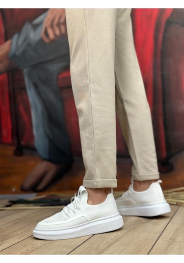 Ba0375 Özel Örme Triko Tarz Beyaz Taban Spor Ayakkabı