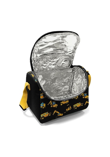 Coral High Kids Siyah Sarı Iş Makinesi Desenli Thermo Beslenme Çantası 11813