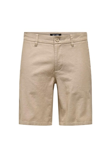 Onsmark 0011 Cotton Lınen Shorts Noos Bej Cok Renklı