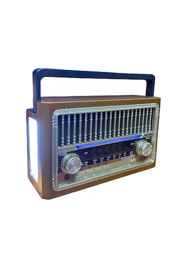 Ktf-1655 Nostalji Radyo Bluetooth Hoparlör El Feneri Usb Şarjlı