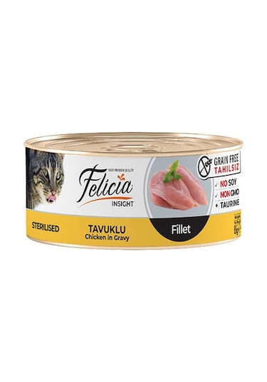 Felicia Sterilised Tavuklu Fileto Konserve Yetişkin Kedi Maması 85 G