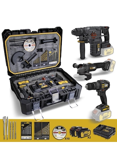 Cat DXK302 DX1010 + DX2150 + DX3131 3 Parça Kombo Set + 39 Parça Aksesuar Seti