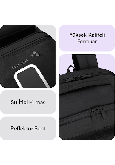 Mack Mce-1206 16 Explor Lite 23 Litre Eco Seyahat Sırt Çantası Siyah Siyah