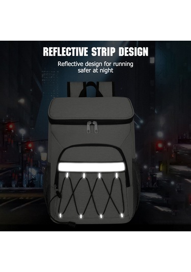 Lemestar Mavi Oxford Kumaş Isı Saklama Çanta, Büyük Kapasiteli Dışarıda Piknik Çantası, Su Geçirmez Multifonksiyonel 2260 Koyu Mavi