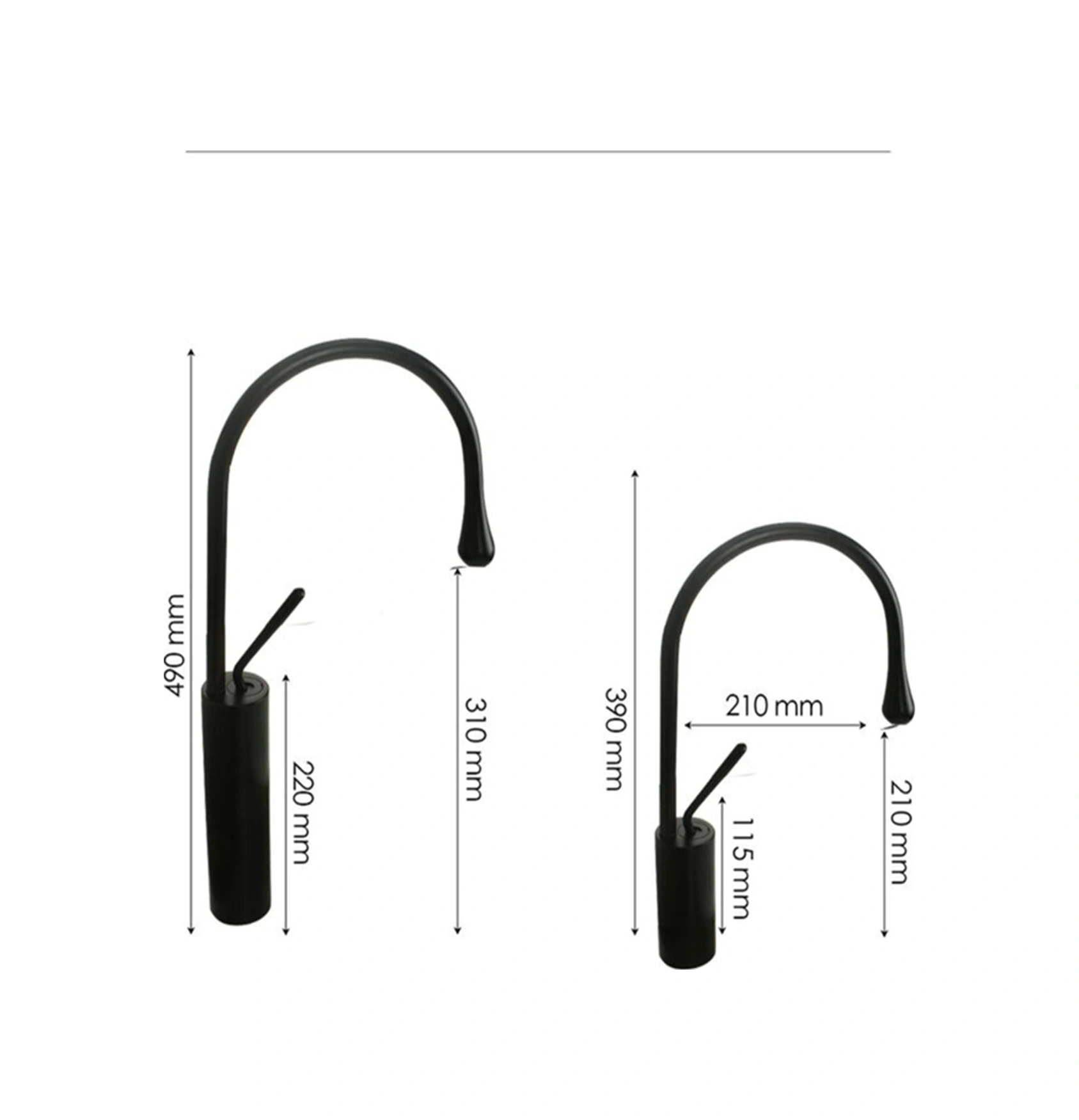 Nefa Yapı Fleko Çanak Lavabo Bataryası Joistic Siyah