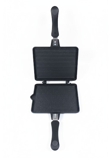 Emsan Yeni Tost Grill Ocak Üstü Tost Tavası 20x23 Cm Siyah