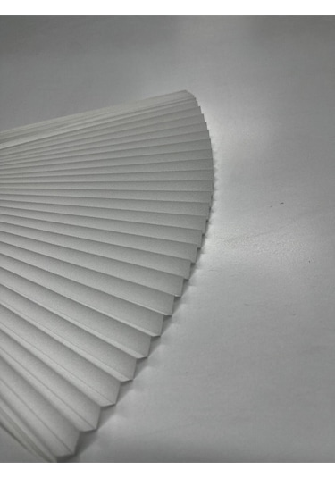 Plise Katlanır Cam Balkon Perdesi - Ofis Perdesi - Mutfak Perdesi - Salon Perdesi Beyaz Beyaz