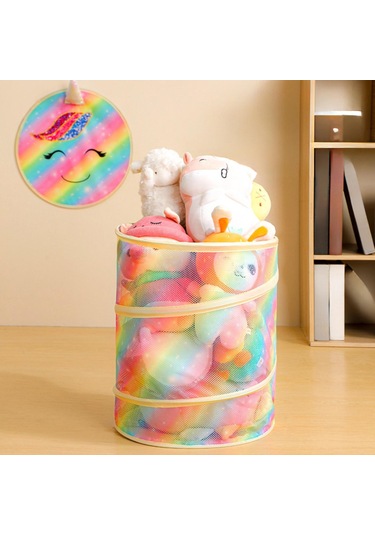 Suntek Çocuk Oyuncak Depolama Sepeti Çocuklar Odası Oturma Evi Gökkuşağı