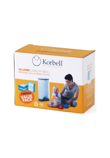 Korbell 1485 Adet Kirli Bebek Bezi Kapasiteli Çöp Poşeti