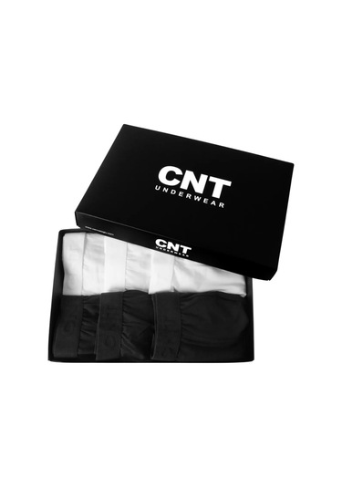 Erkek Boxer Likralı 6'lı Premium Paket Siyah-Beyaz