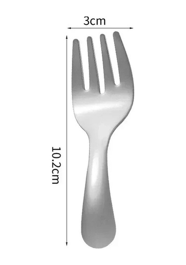 Besthome1 3 Parça Taşınabilir Kamp Seti, Gümüş Renkli Çatal Bıçak Kaşık Gümüş