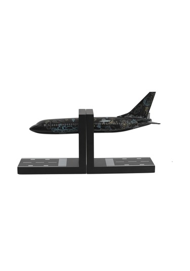 Zekupp Boeing 737-800 1/100 Ölçek Siyah Desenli Kitap Tutucu