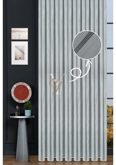 Simli Çelik 5006 Tül Perde V-sedef Çok Renkli