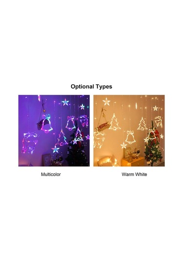 Dancemonkey 8 Modlu Led Perde Işıkları, Suya Dayanıklı, Noel Ağacı Tasarımı Çok Renkli