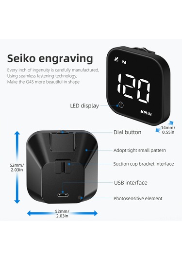 Skycity Araç Gps Yükseltilmiş Görüntü Gösterici - Hız/işaret/saat Gösterimi, Hız Aşımı Ve Yorgun Sürücü Uyarısı Beyaz Işık