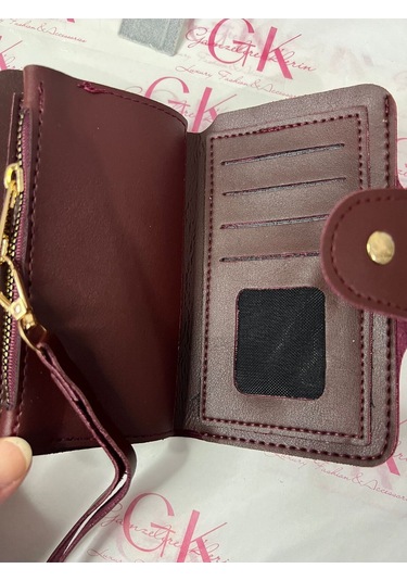 Bonita Bordo Çok Bölmeli Cüzdan Premium Kalite