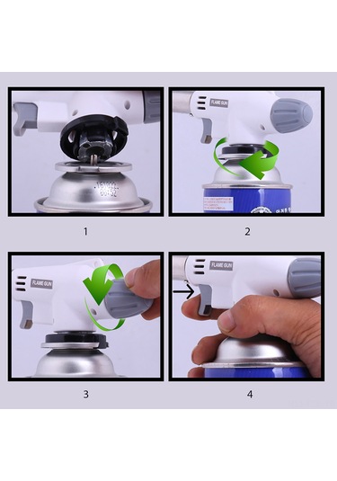 Padalink Çok Amaçlı 1350 C Isı Ayarlanabilir Çelik Gaz Torçu - Kamp, Mutfak, Kaynak İşleri İçin Sıcakta Dayanıklı Fener