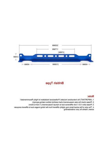 Wondernest İngiliz 330mm Araba Motor Yağı Soğutucu Montaj Braket Kiti Siyah