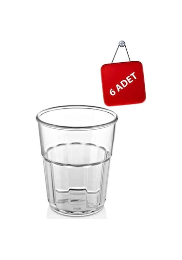 6 Adet 180 Ml Polikarbon Plastık Bardak