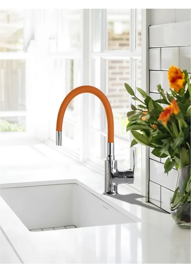 Esnek Hatlı Turuncu Mutfak Bataryası 220655561 Turuncu