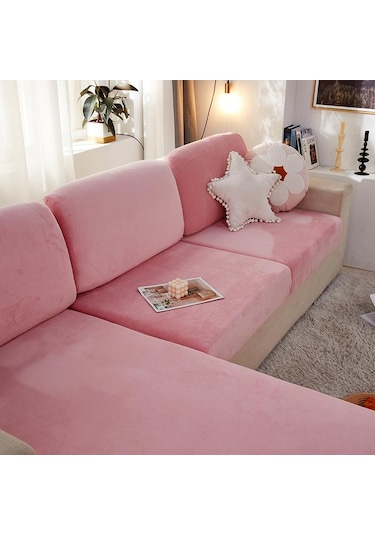 Lacivert Kalın Kadife Kanepe Örtüsü Düz Renk Kanepe Minder Örtüsü Elastik Slipcover Her Kanepe Örtüsü Yemek Koltuk Örtüsü 56980649