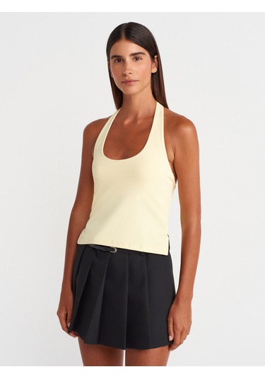 Dilvin 31753 Halter Yaka Top-sarı Sarı