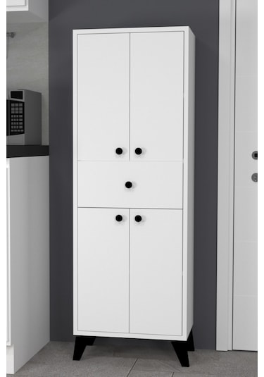 Zümra Kapaklı Ve Çekmeceli Mutfak Dolabı Beyaz