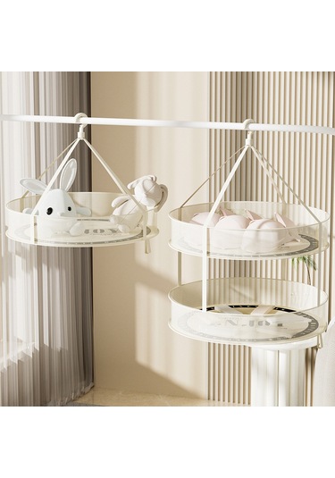 Şifreli 80g Mesh 60cm Yuvarlak Çamaşır Kurutma Sepeti, Çift Katmanlı Renkli