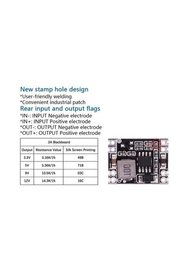 MP1584EN 9V 3A Ultra Küçük Boyutlu DC-DC Adım Aşağı Besleme Modülü