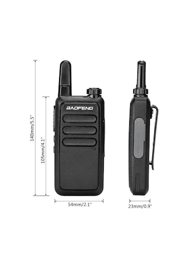 2li Baofeng R5 Pmr 446 El Telsizi Mikro Usb Şarjlı - Çift Kulaklık Dahil