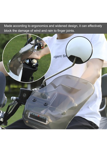 Leezsing Güneş Enerjili Motosiklet Rüzgar Koruyucu - Pvc Malzeme, Reflektörlü Seçenek