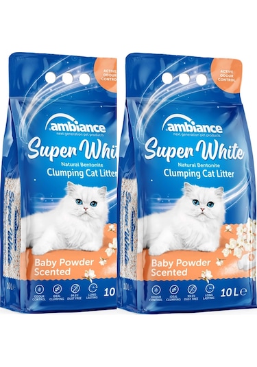 Ambiance Pudralı Kedi Kumu 2 x 10 L