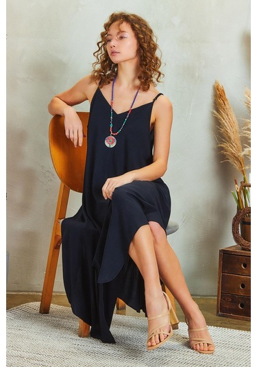 İp Askılı Yazlık Elbise Desenli