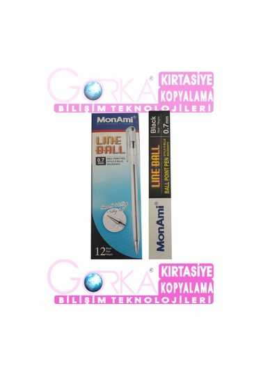 Monami Siyah Tükenmez Kalem Lıne Ball 0.7/ 1 adet