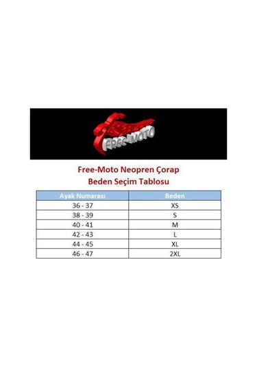 Free - Moto Free-Moto Motorsikletçi Neopren Çorap