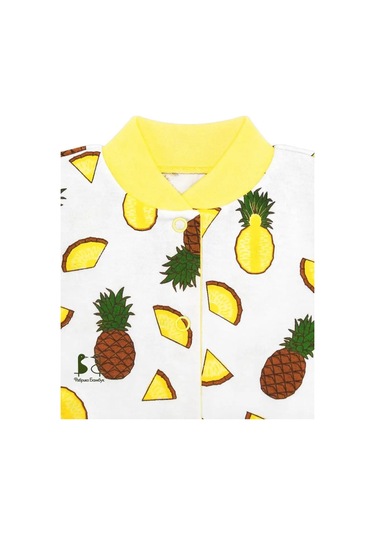 Fabrika Bambuk Düğmeli Üstler 44722641 Beyaz