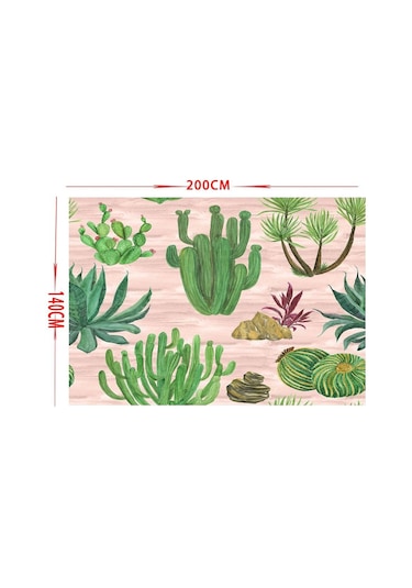 Suntek Tropikal Bitki Baskılı Masa Örtüsü Dikdörtgen-5