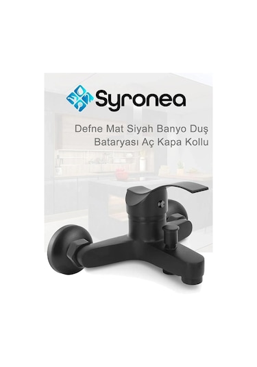 Defne Mat Siyah Banyo Duş Bataryası Lüx Banyo Lavabo Musluk Siyah