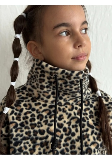 Libertykid Yüksek Yakalısı Sıcak Tutan Polar Balıkçı Yaka Kazak 293858410 Leopar