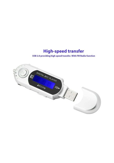 Mufunye Gümüş Usb Dijital Müzik Çaları - Taşınabilir Kablosuz Cihaz, Kartlı Versiyon Ve Kulaklık Kablosu Dahil