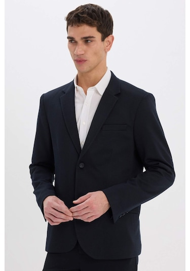 DeFacto Modern Fit Astarlı Düğmeli Blazer Ceket C5990AX25SPNV253 DeFacto Modern Fit Astarlı Düğmeli Blazer Ceket C5990AX25SPNV253