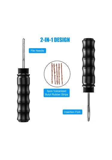 Samdoo Kırmızı Bisiklet Tamir Seti: Vakum Lastik Tamiri İçin Taşınabilir Çelik+alüminyum Araçlar, 5 Adet Kauçuk Şerit Ve Depolama Kutusu Çok Renkli