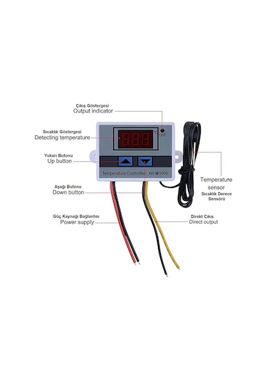 Komponentci Xh-w3001 220v Ac Dijital Termostat 1500w