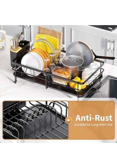 Honeybeeshop 1 Adet Genişletilebilir Büyük Mutfak Eşyası Rafı Uzatılabilir Tezgah Üstü Paslanmaz Çatal Bıçak Ve Bardak Kurutma Askılık