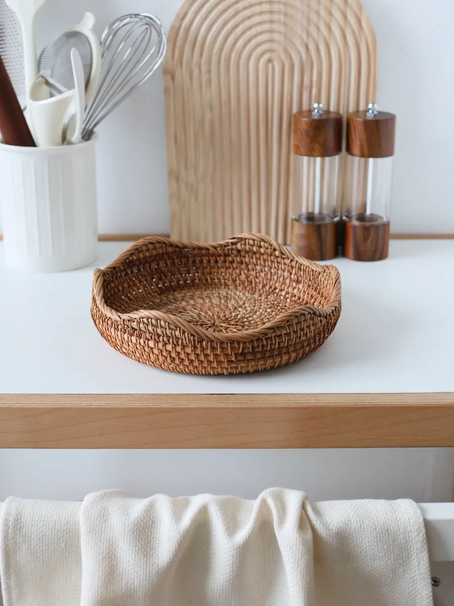 Home Lovers Meyve Ve Küçük Eşyalar İçin Örgülü Saklama Sepeti 280676390 Kahverengi