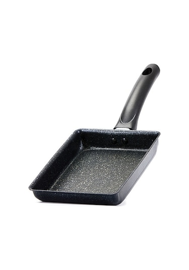 Youmex Japon Usulu Multifonksiyonel Mutfak Tava: 15x18cm Demir Mefarosh Taşlı Kaymaz Yumurta Ve Yumurta Sarma Tavası, Düz Taban, Ahşap Kollü Diğer